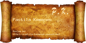 Pastila Kemenes névjegykártya